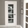 White Primed Ladder 4 Lite Clear Glazed Fire Door