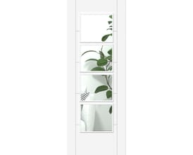 ISEO White 4 Light Clear Glazed Prefinished Fire Door
