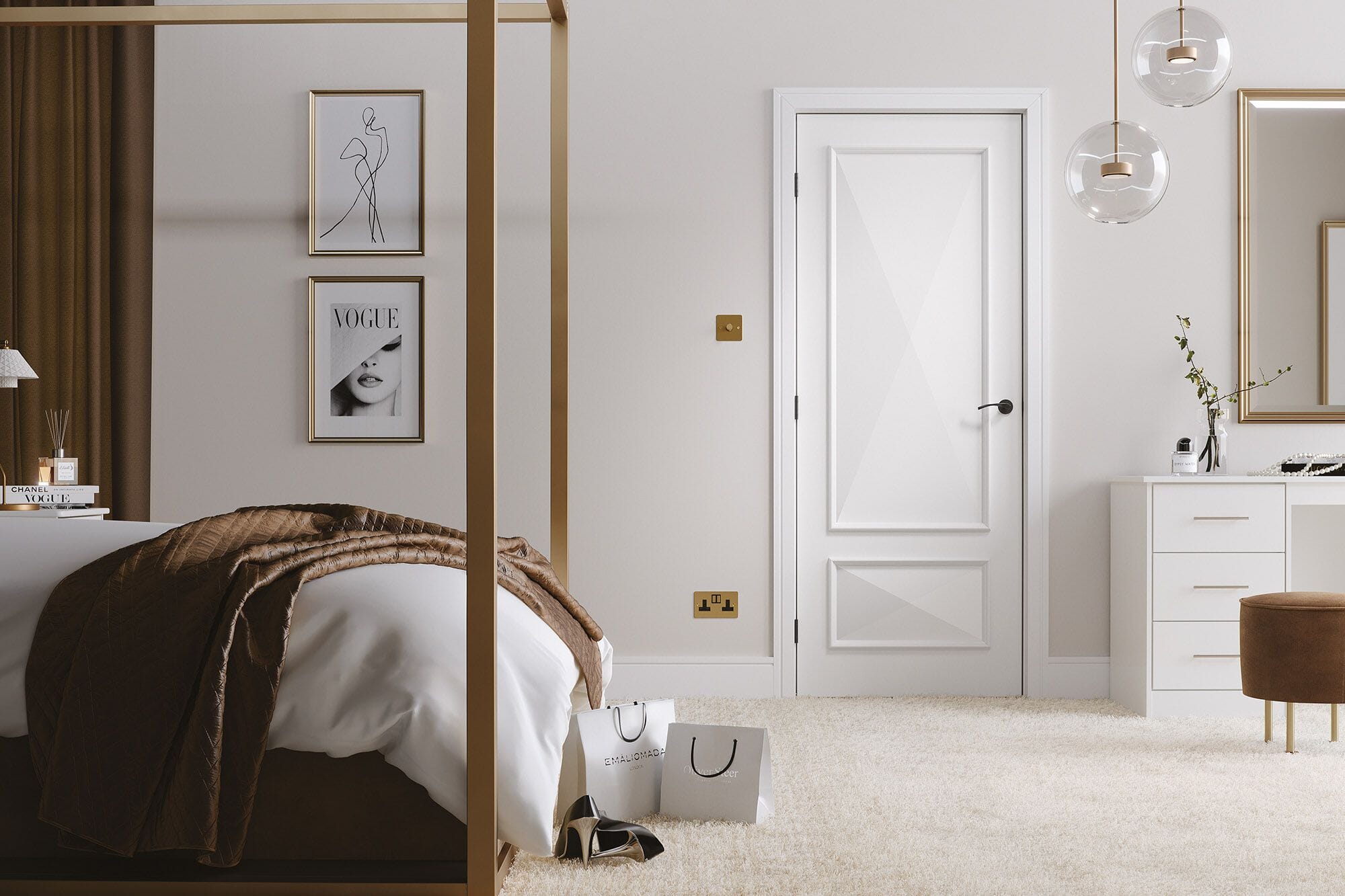 Knightsbridge White Fire Door