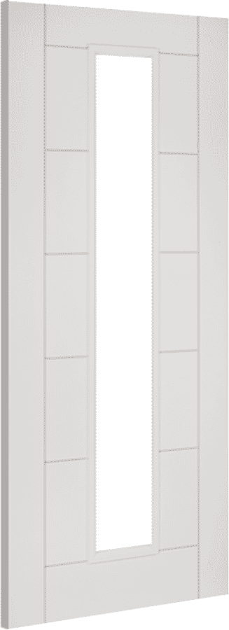 White Primed Seville Glazed Fire Door