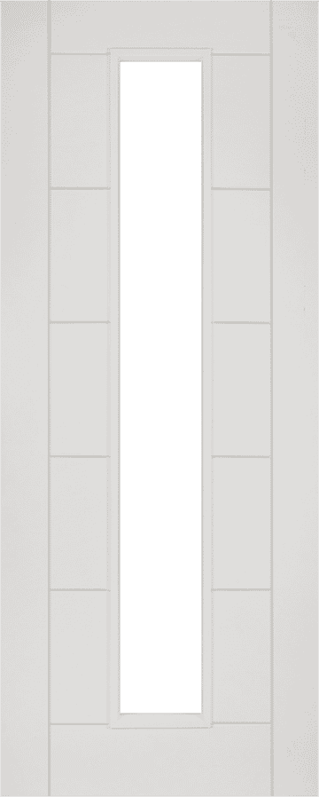 White Primed Seville Glazed Fire Door