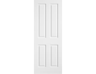Textured 4 Panel White Primed Moulded Fire Door