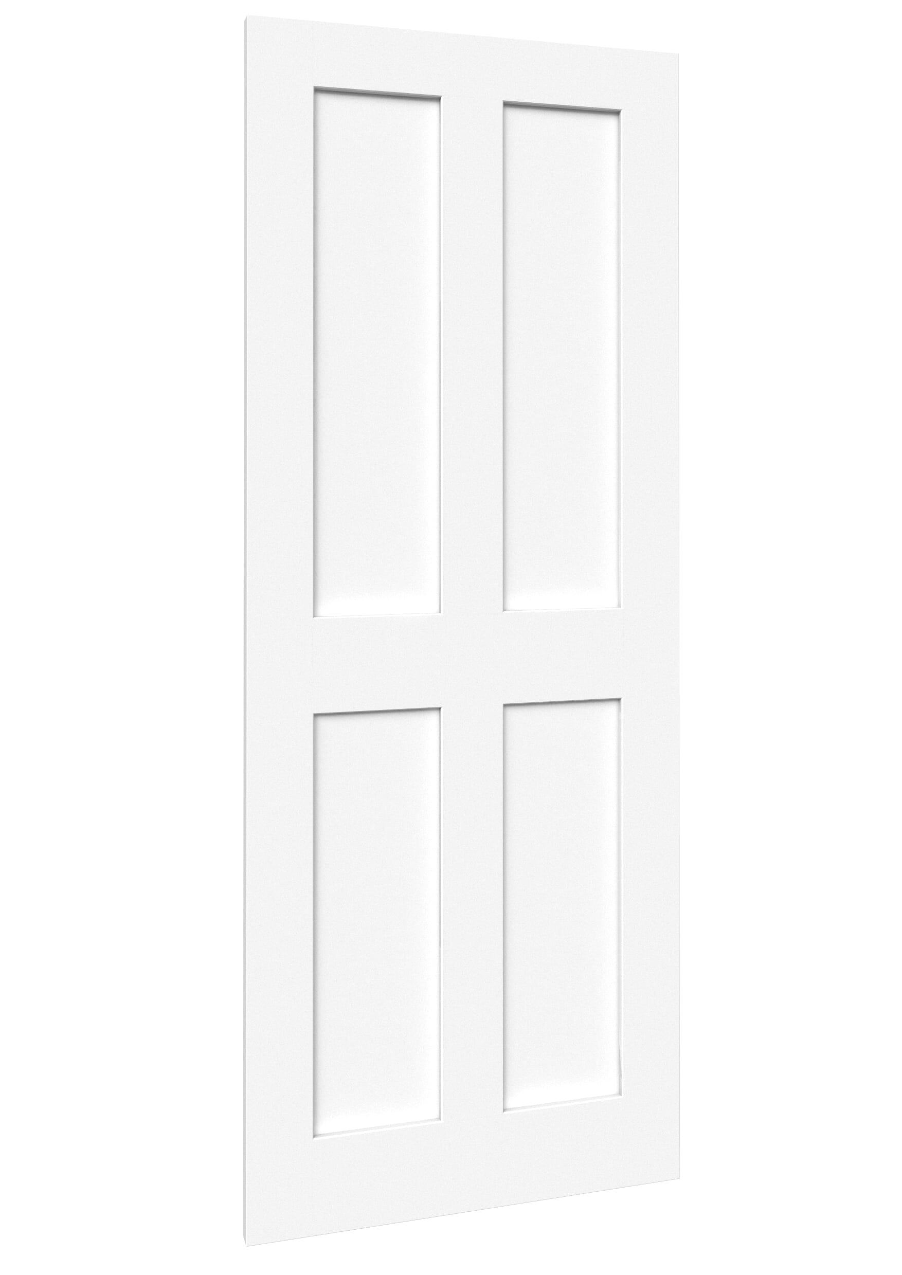 686x1981x44mm (27") White Victorian 4 Panel Shaker Fire Door