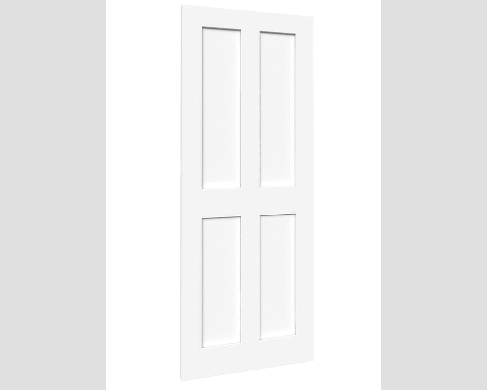 813x2032x44mm (32") White Victorian 4 Panel Shaker Fire Door