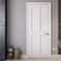 Victorian White Prefinished Shaker 4 Panel Fire Door
