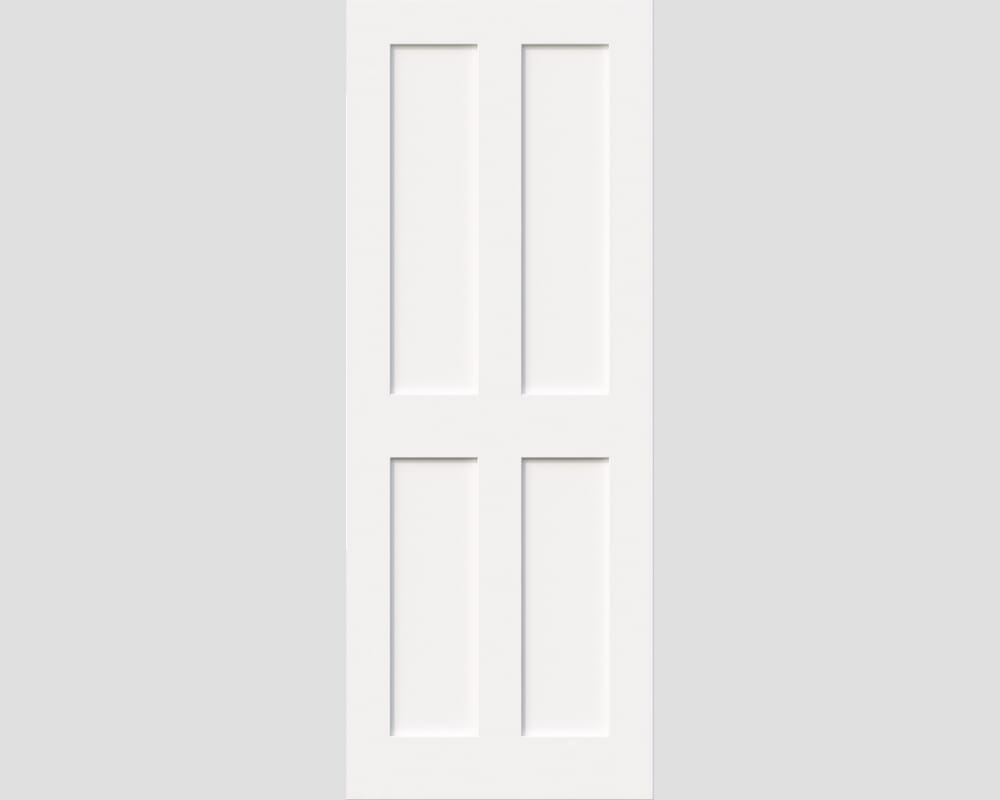 813x2032x44mm (32") White Victorian 4 Panel Shaker Fire Door