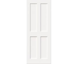 726 x 2040 x 44mm White Victorian 4 Panel Shaker Fire Door