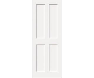 White Victorian 4 Panel Shaker Prefinished Fire Door