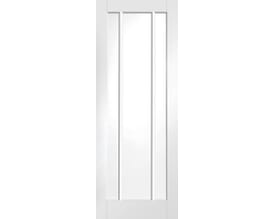 Worcester White - Clear Glass Fire Door
