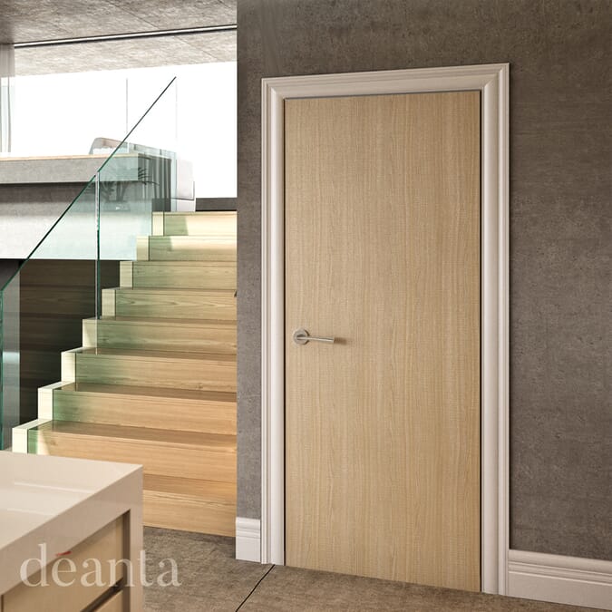 2040 x 726 x 44mm Deanta Architectural Flush Ash - Prefinished  FD30 Fire Door