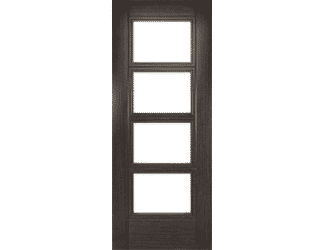 Montreal Dark Grey Ash Glazed - Prefinished Fire Door