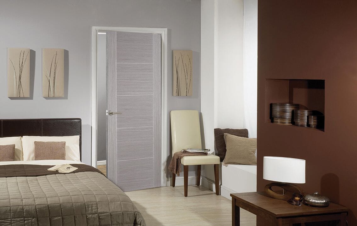 Vancouver Light Grey - Prefinished Fire Door