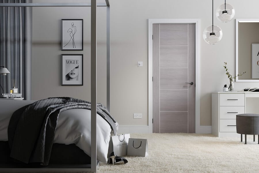 Laminate Light Grey Vancouver Fire Door