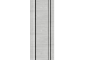 711x1981x54mm Deanta Architectural Flush Light Grey Ash with Vertical Inlay - Prefinished FD60 Fire Door