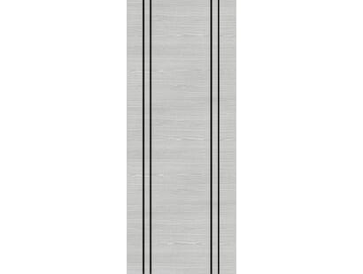 Deanta Architectural Flush Light Grey Ash With Vertical Inlay - Prefinished Fd60 Fire Door Image