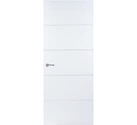 Premdor White Moulded Horizontal 4 Line FD60 Fire Door