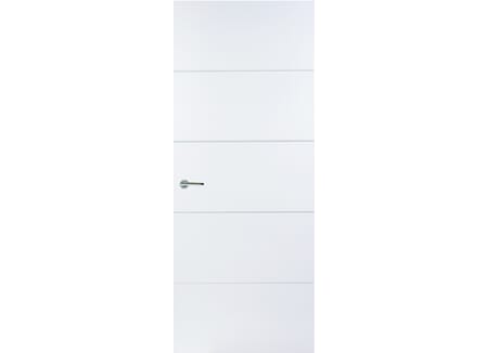 White Moulded Horizontal 4 Line FD60 Fire Door