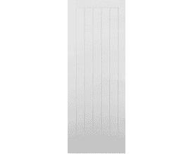 White Moulded Vertical 5 Panel FD60 Fire Door by Premdor