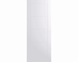 White Moulded Ladder 4 Panel FD60 Fire Door by Premdor