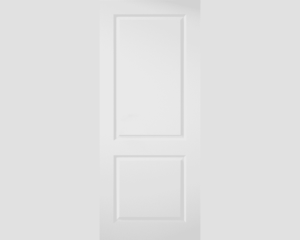 2032 x 813 x 54mm White Moulded Smooth 2 Panel FD60 Fire Door