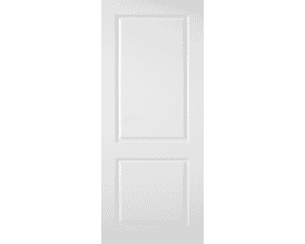 White Moulded Smooth 2 Panel FD60 Fire Door by Premdor