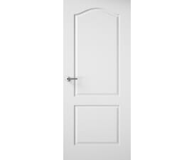 1981 x 762 x 54mm Premdor White Moulded Textured Arch Top 2 Panel FD60 Fire Door