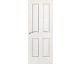 White Moulded Smooth 4 Panel FD60 Fire Door by Premdor