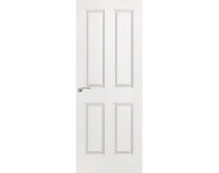 Smooth White Raised 4 Panel FD60 Fire Door