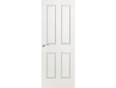 Smooth White Raised 4 Panel Fd60 Fire Door Image