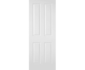 2040 x 726 x 54mm Premdor White Moulded Textured 4 Panel FD60 Fire Door