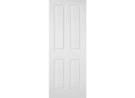 White Moulded Textured 4 Panel FD60 Fire Door