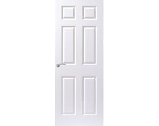Textured White 6 Panel FD60 Fire Door