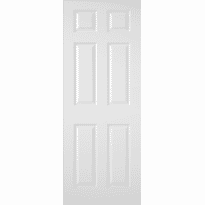 Premdor White Moulded Textured 6 Panel FD60 Fire Door