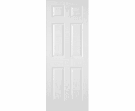2040 x 726 x 54mm Premdor White Moulded Textured 6 Panel FD60 Fire Door