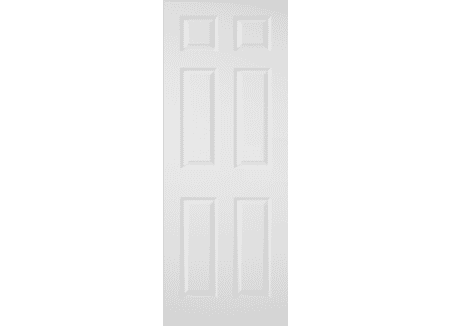 White Moulded Textured 6 Panel FD60 Fire Door