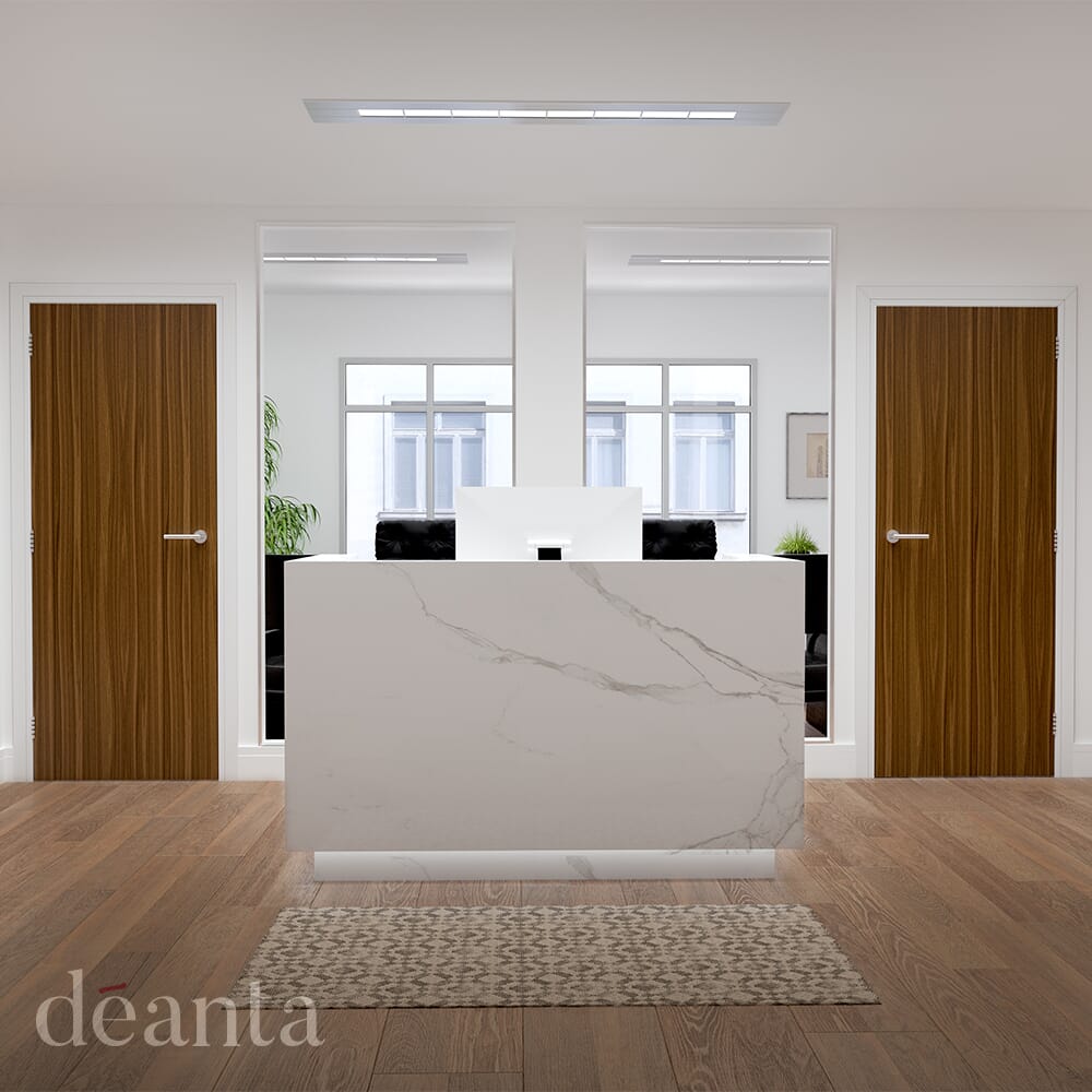 2040mm x 826mm x 54mm FD60 Deanta Architectural Flush Walnut - Prefinished Internal Door