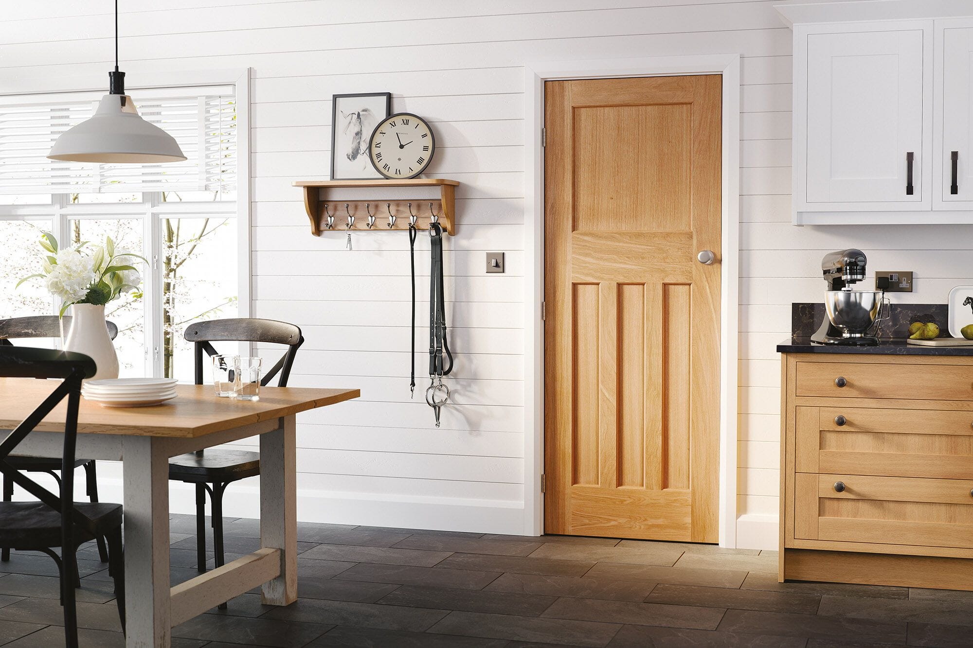 DX 30s Style Oak Fire Door