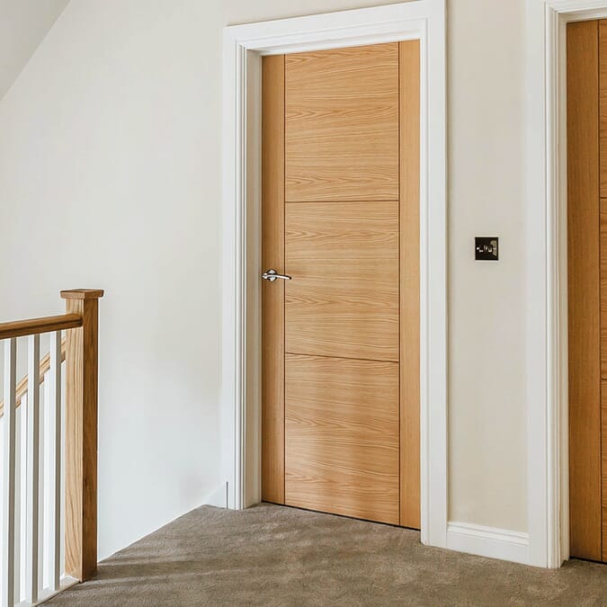 2040 x 826 x 44mm Mistral Oak - Prefinished  FD30 Fire Door