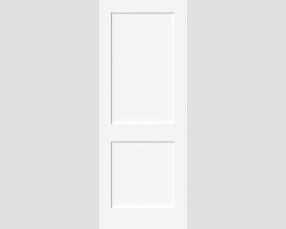 1981mm x 686mm x 44mm (27") FD30 Modern White Shaker 2 Panel Fire Door