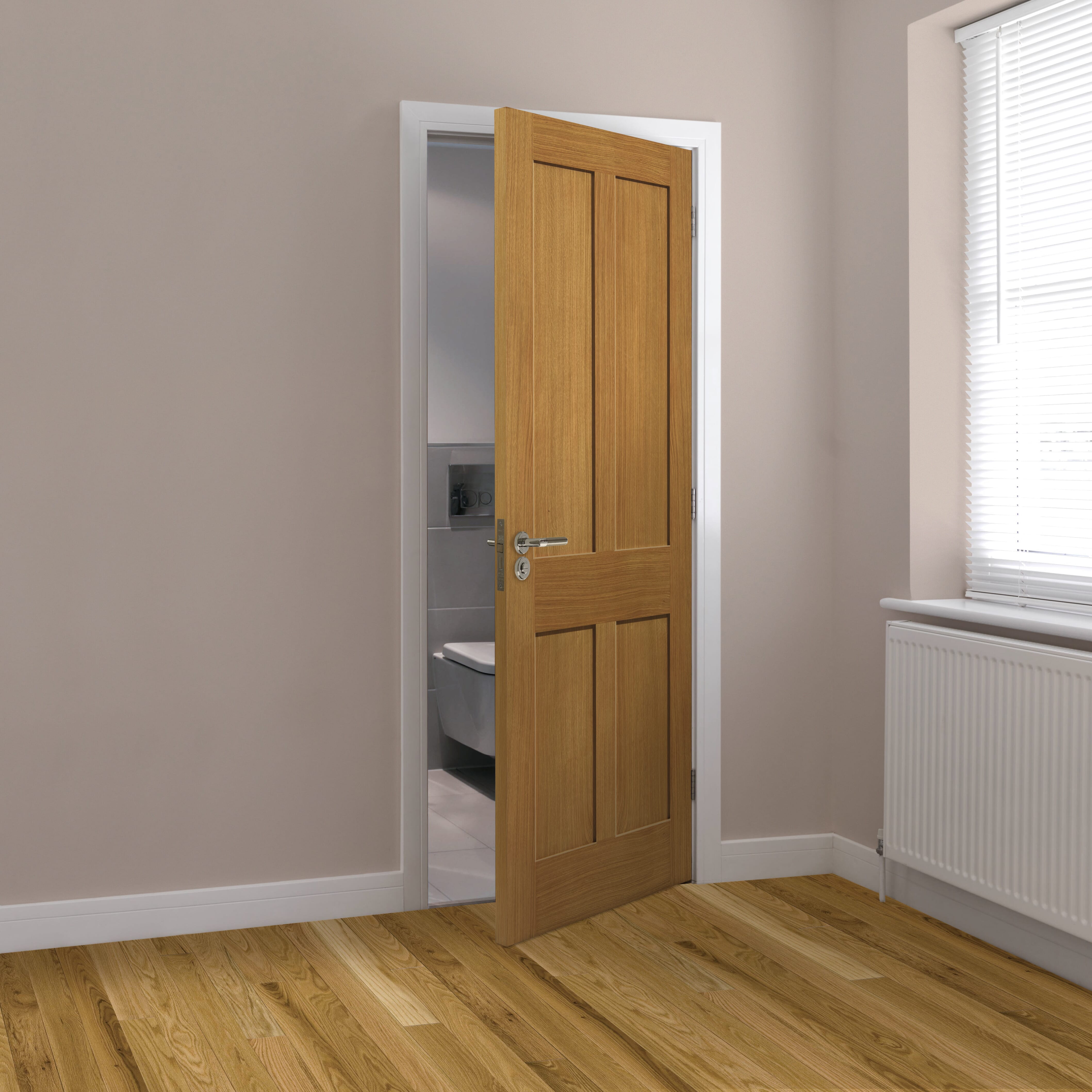 1981mm x 686mm x 44mm (27") FD30 Oak Rushmore Door