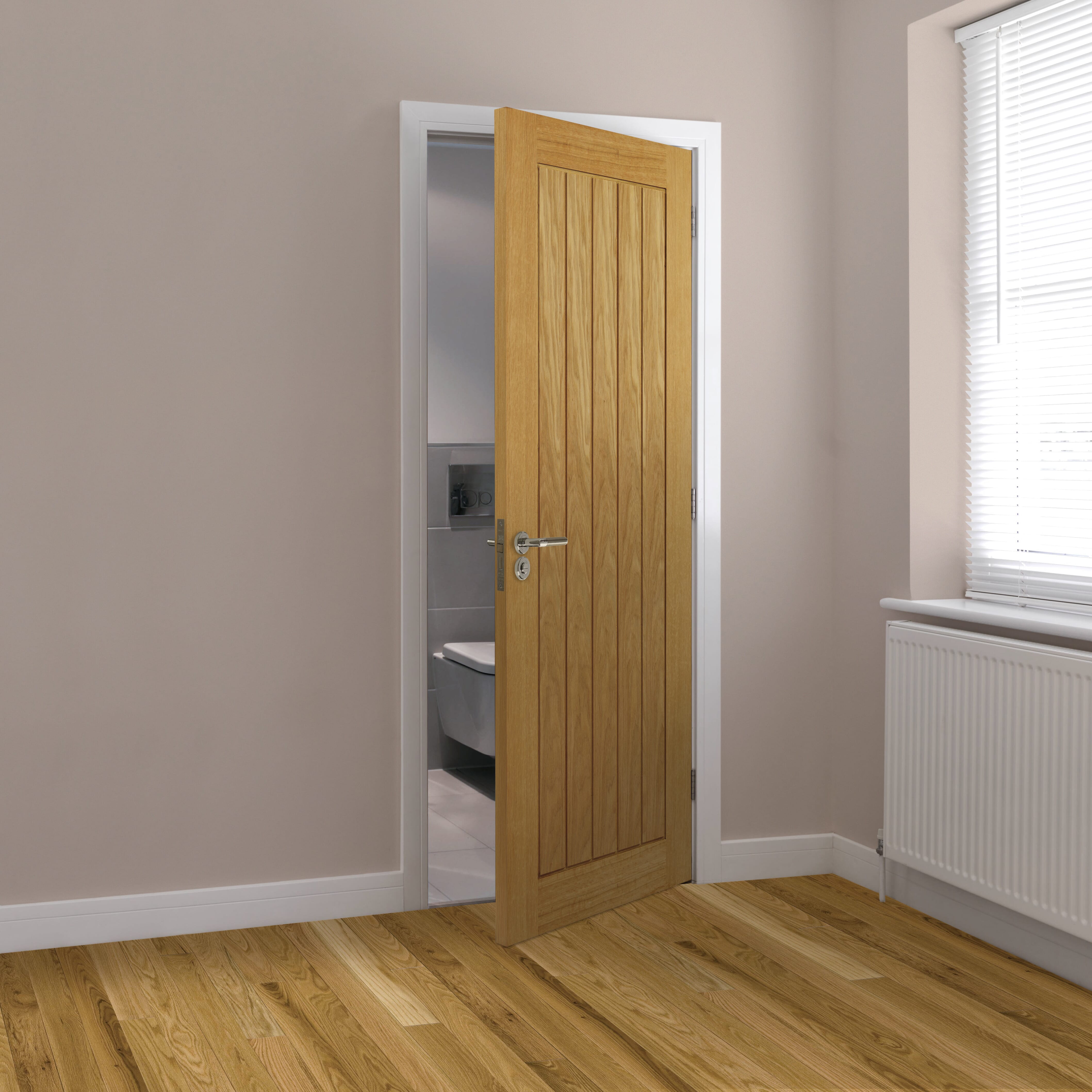 1981mm x 838mm x 44mm (33") FD30 Oak Thames Door