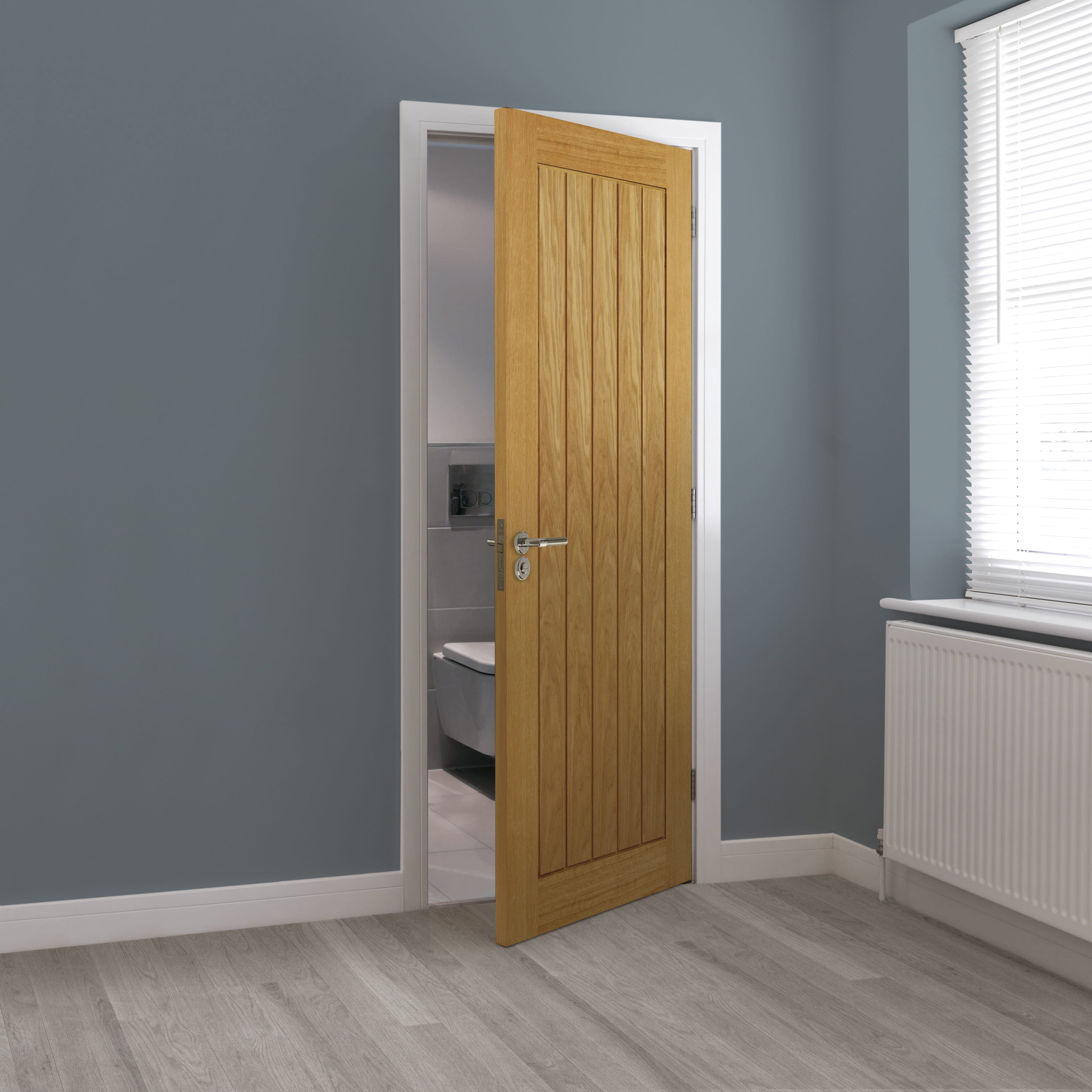 1981mm x 838mm x 44mm (33") FD30 Oak Thames Door