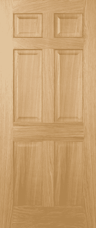 Regency Oak 6 Panel - Prefinished Fire Door