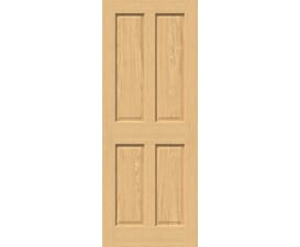 1981mm x 686mm x 44mm (27") FD30 Traditional Victorian Oak 4 Panel - Prefinished Door