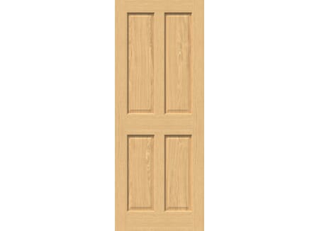 Traditional Victorian Oak 4 Panel Fire Door