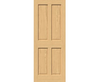 Traditional Victorian Oak 4 Panel Fire Door