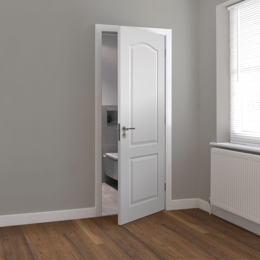 White Grained Classique Fire Door