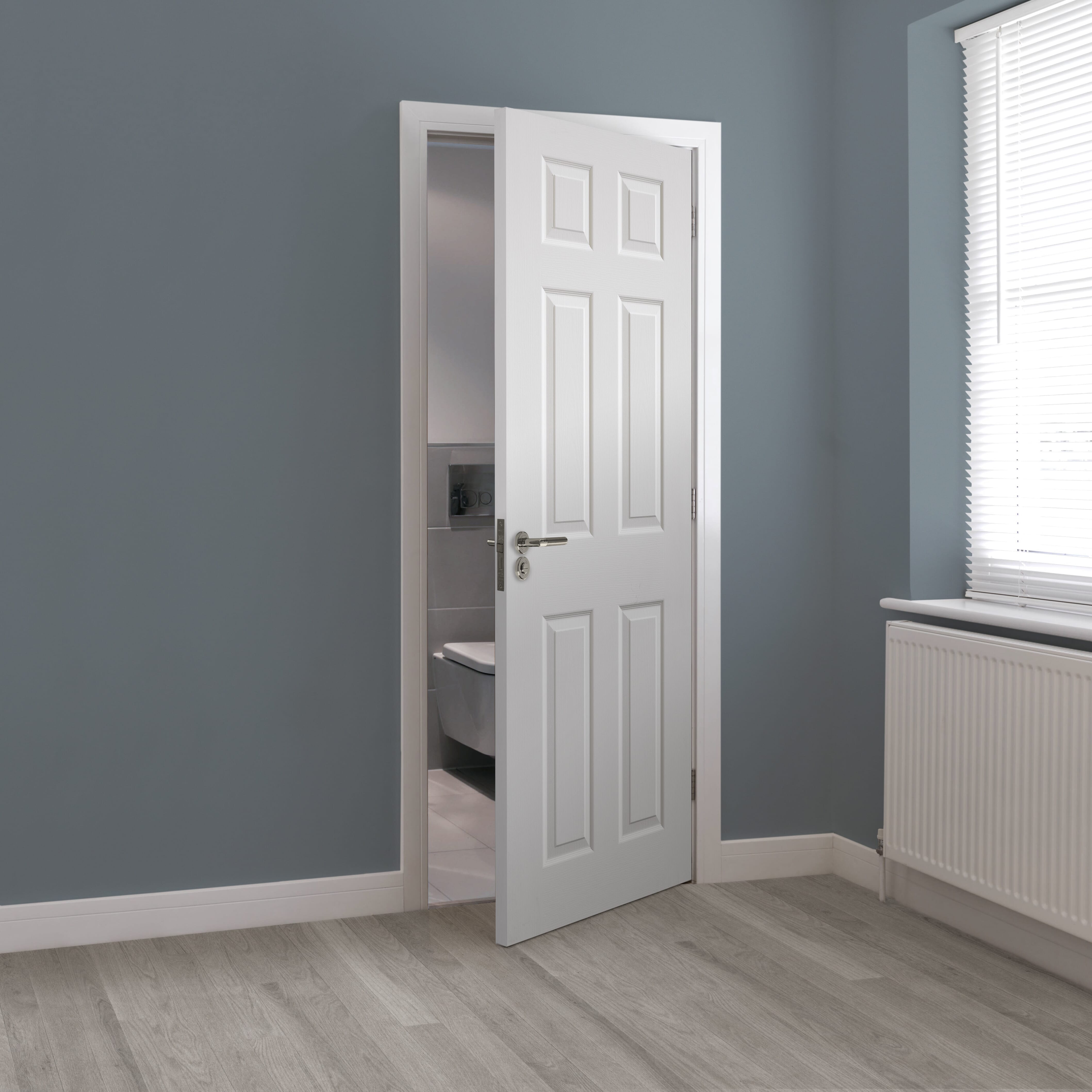 1981mm x 838mm x 44mm (33") FD30 White Grained Colonist   Door