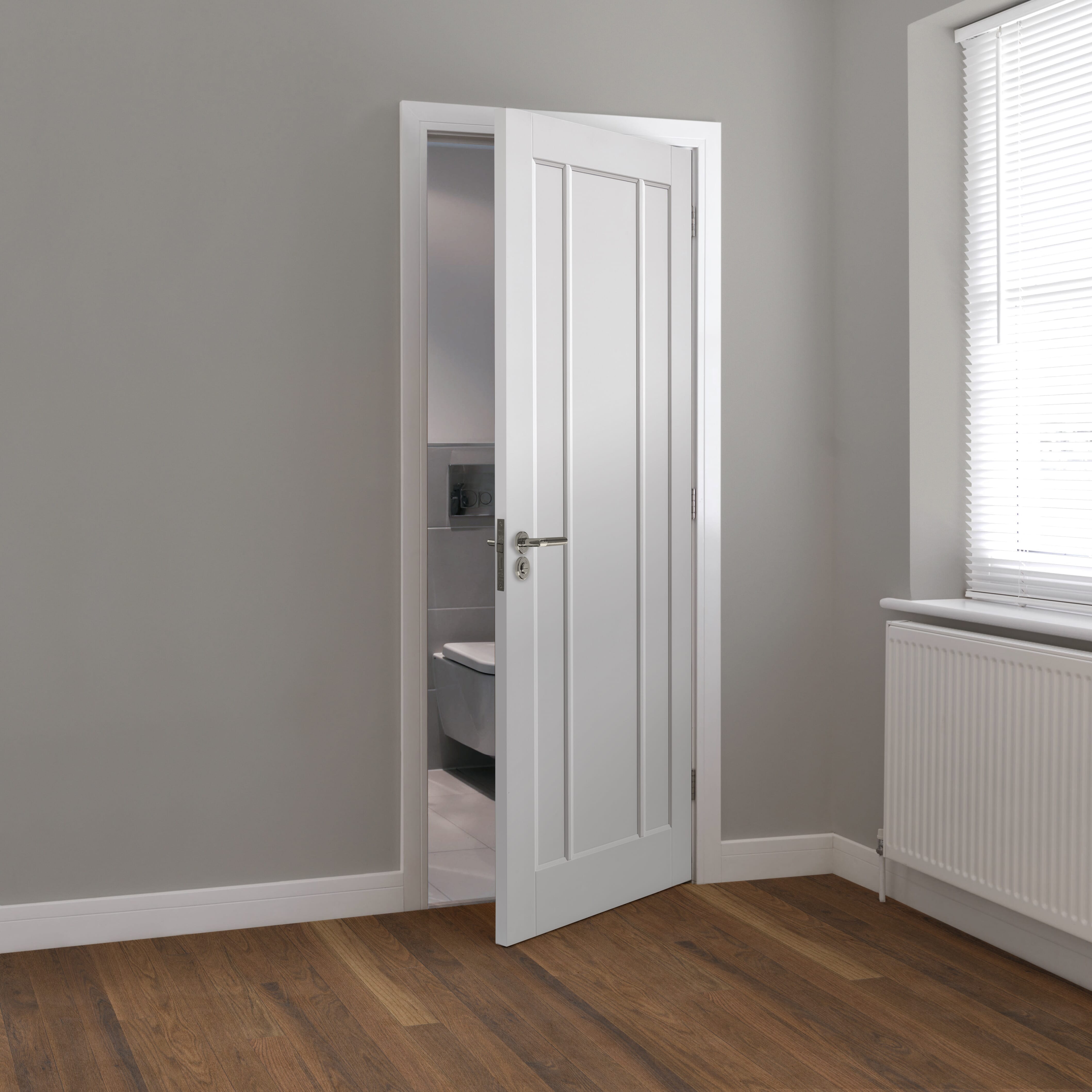 1981mm x 686mm x 44mm (27") FD30 White Jamaica Door