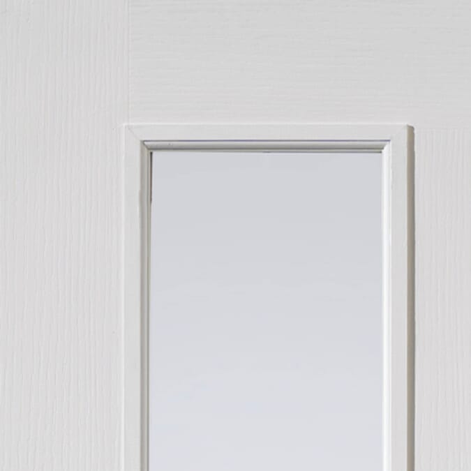 1981 x 762 x 44mm (30") White Smooth Canterbury 2 Light  FD30 Fire Door